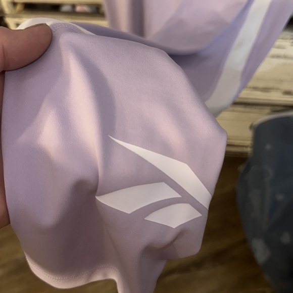 NWT Reebok big logo purple oasis training leggings full length size 3x nice - Picture 5 of 6